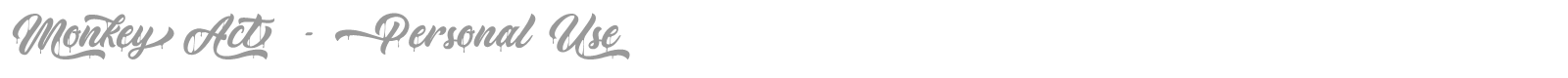 Monkey Act font preview